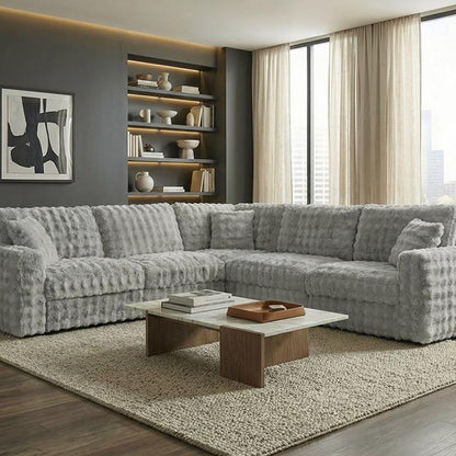  Furniture of America Mckenna FM67011SV-SECT Modular Sectional IMAGE 1
