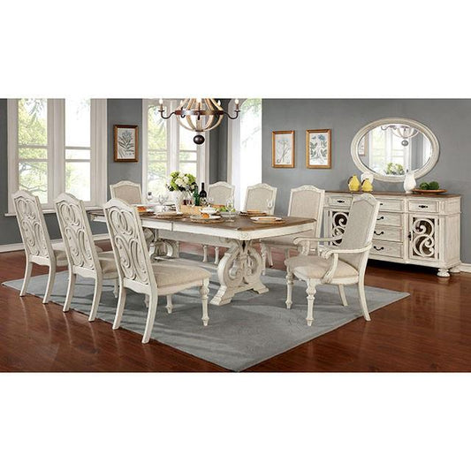  Furniture of America Arcadia CM3150WH-T-9PC 9 Pc Dining Table Set IMAGE 1
