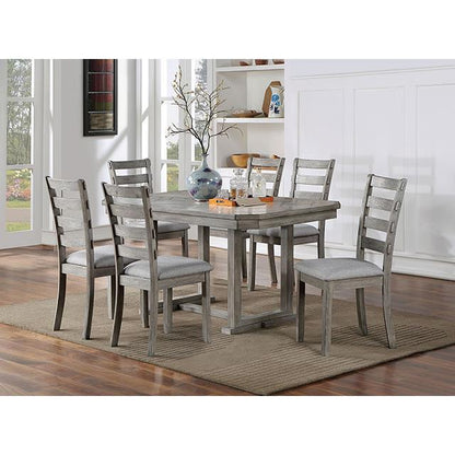  Furniture of America Laquila CM3542GY-T-6PC-BN 6 Pc Dining Table Set with Bench IMAGE 2