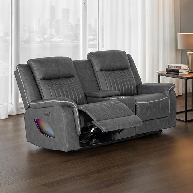  Furniture of America Arturus NX6061DG-LV-PM Power Loveseat IMAGE 1