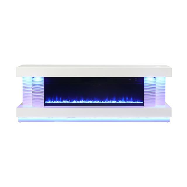  Furniture of America Peseux FM-AC8009WH-TV 71" TV Stand with Electric Fire Place IMAGE 9