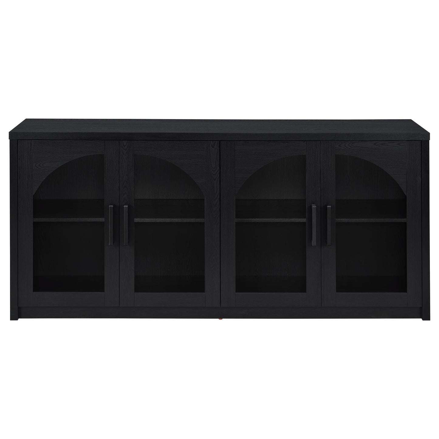  Coaster Furniture Riva 103895 4-door Dining Sideboard Buffet Storage Credenza - Black IMAGE 1