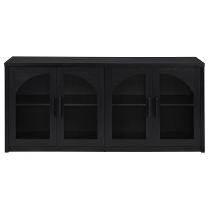  Coaster Furniture Riva 103895 4-door Dining Sideboard Buffet Storage Credenza - Black IMAGE 1