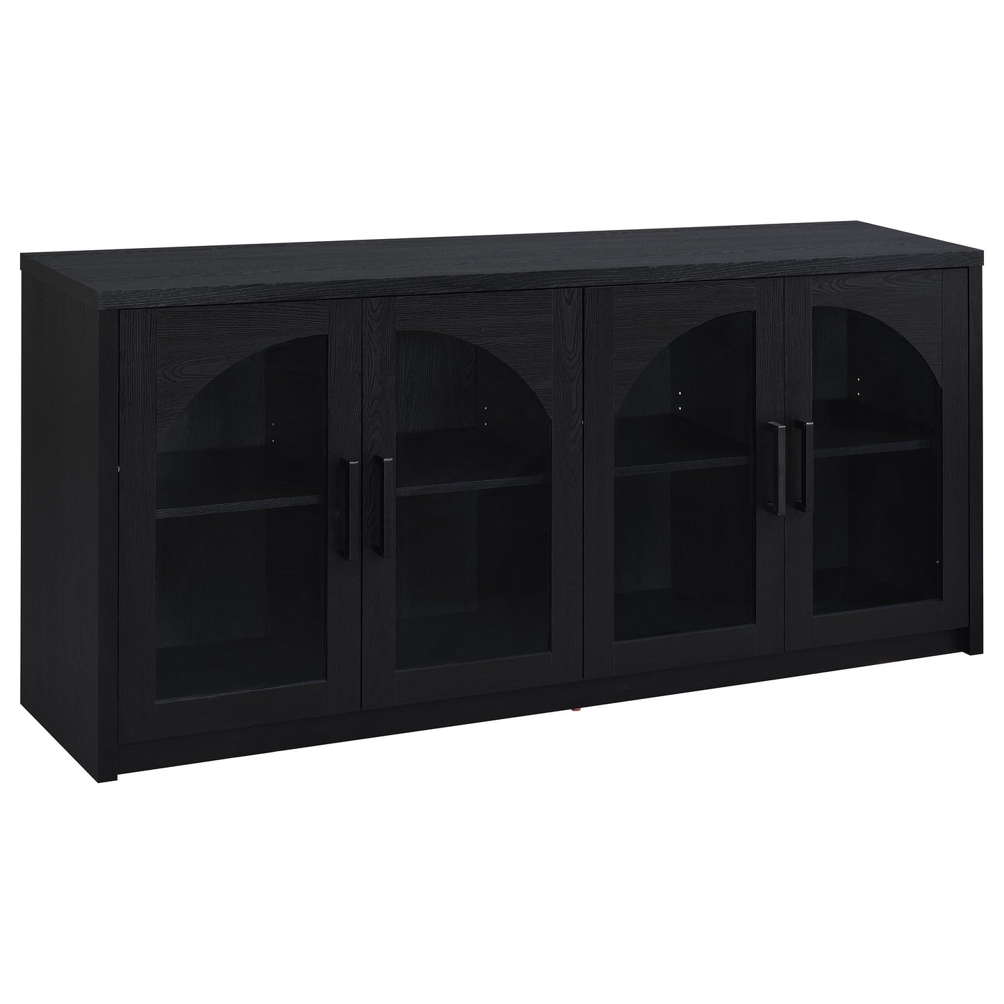  Coaster Furniture Riva 103895 4-door Dining Sideboard Buffet Storage Credenza - Black IMAGE 2