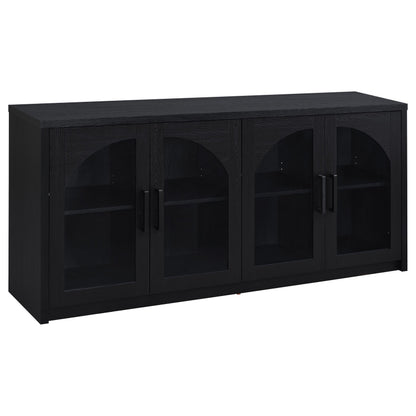  Coaster Furniture Riva 103895 4-door Dining Sideboard Buffet Storage Credenza - Black IMAGE 2