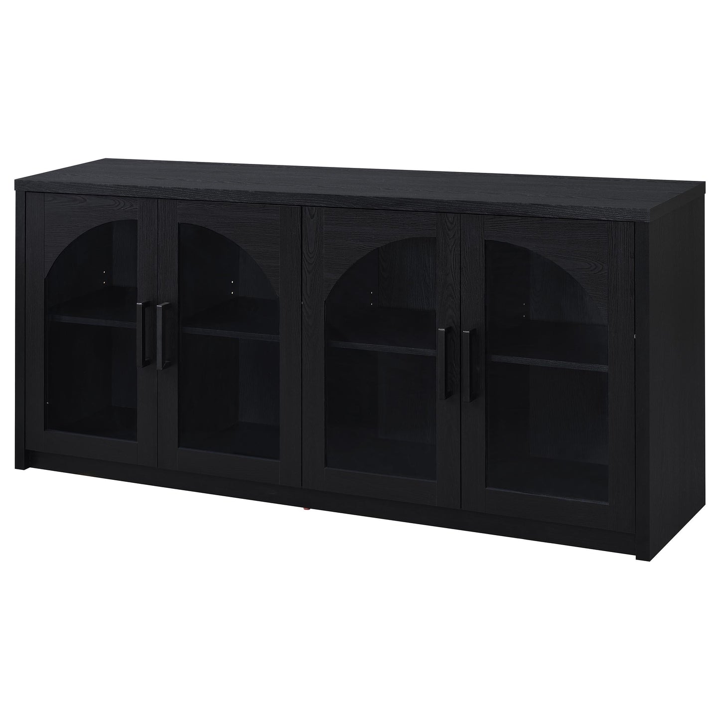  Coaster Furniture Riva 103895 4-door Dining Sideboard Buffet Storage Credenza - Black IMAGE 4