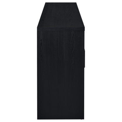  Coaster Furniture Riva 103895 4-door Dining Sideboard Buffet Storage Credenza - Black IMAGE 8