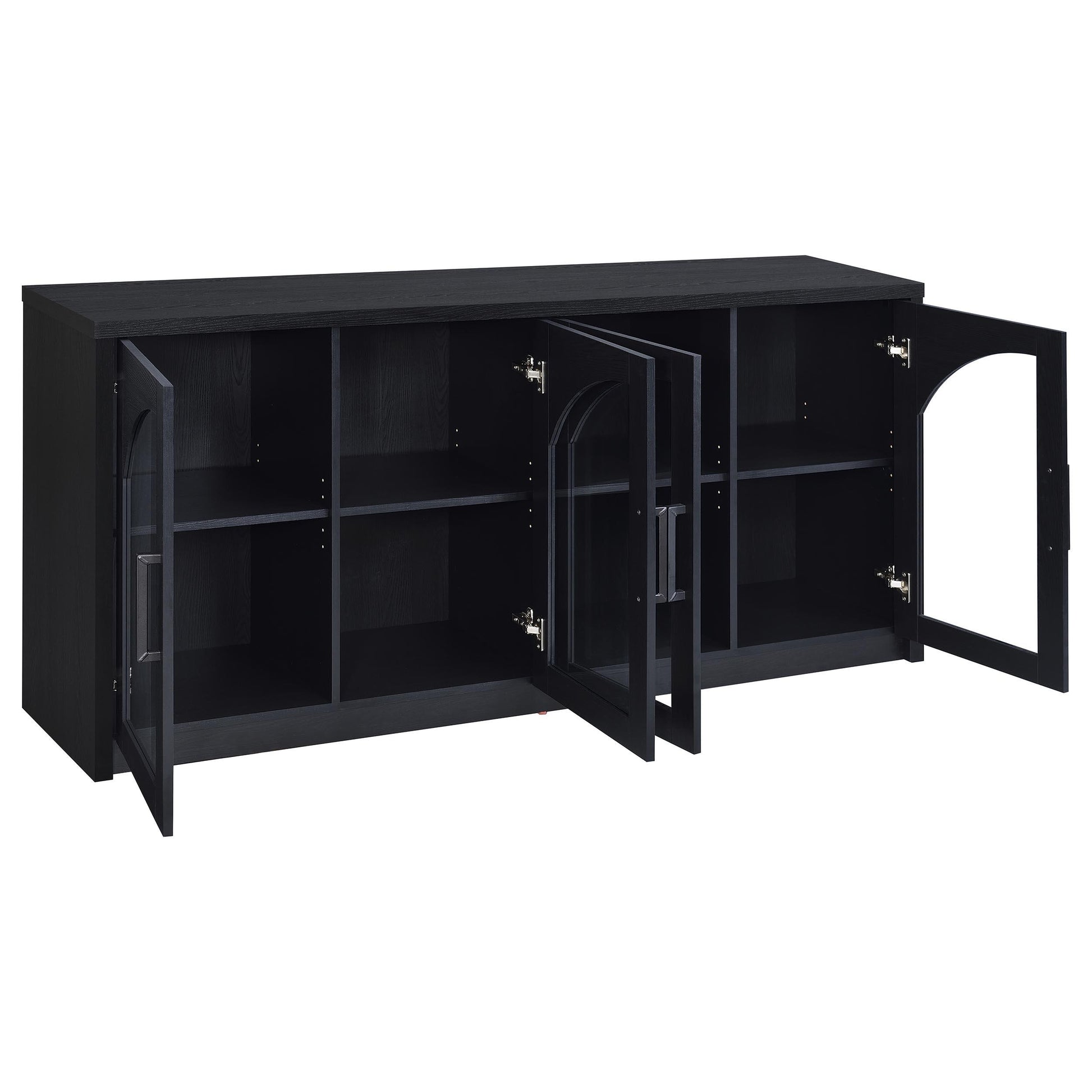  Coaster Furniture Riva 103895 4-door Dining Sideboard Buffet Storage Credenza - Black IMAGE 9