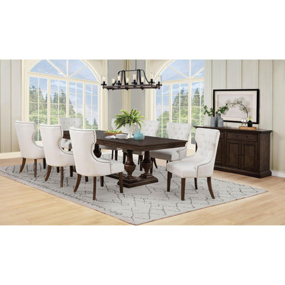 Coaster Furniture Baney 104507DOK Fabric Upholstered Dining Side Chair - Cream/Dark Oak IMAGE 14