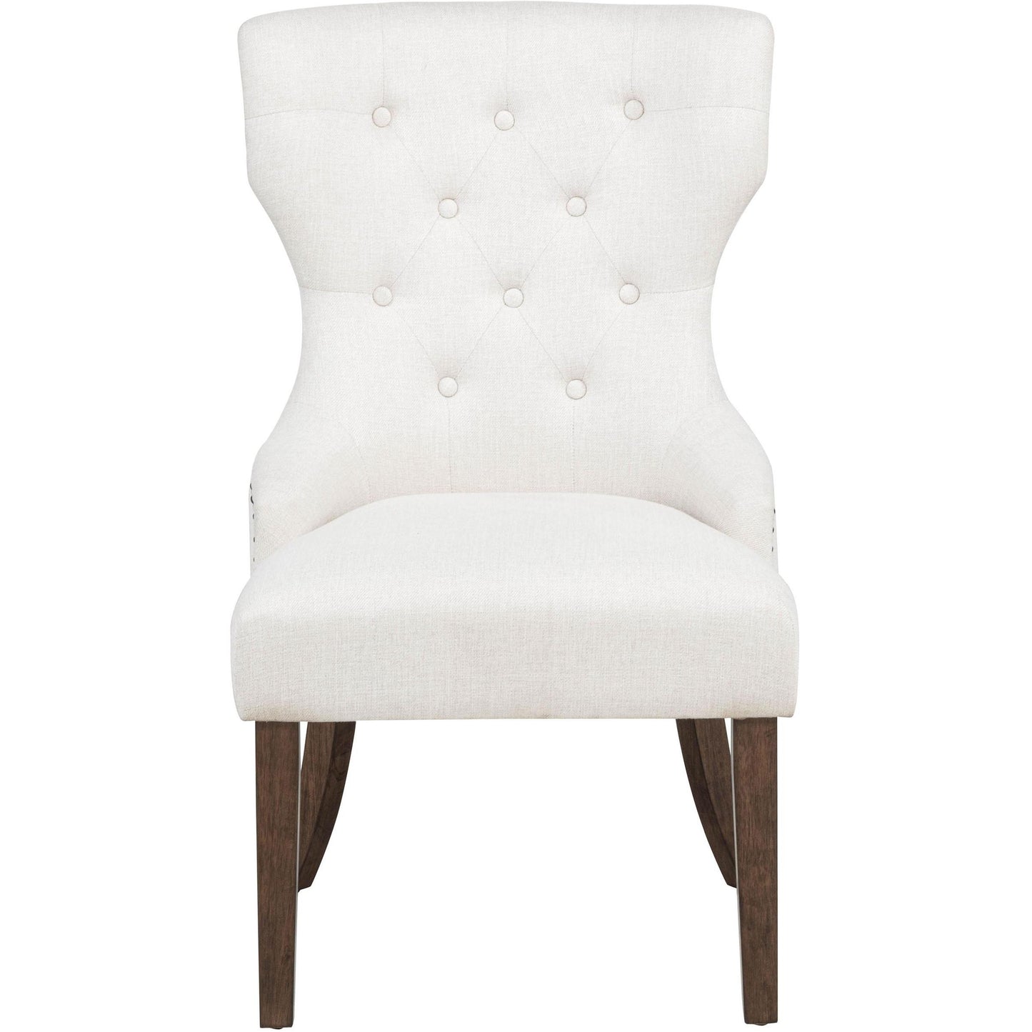  Coaster Furniture Baney 104507DOK Fabric Upholstered Dining Side Chair - Cream/Dark Oak IMAGE 3