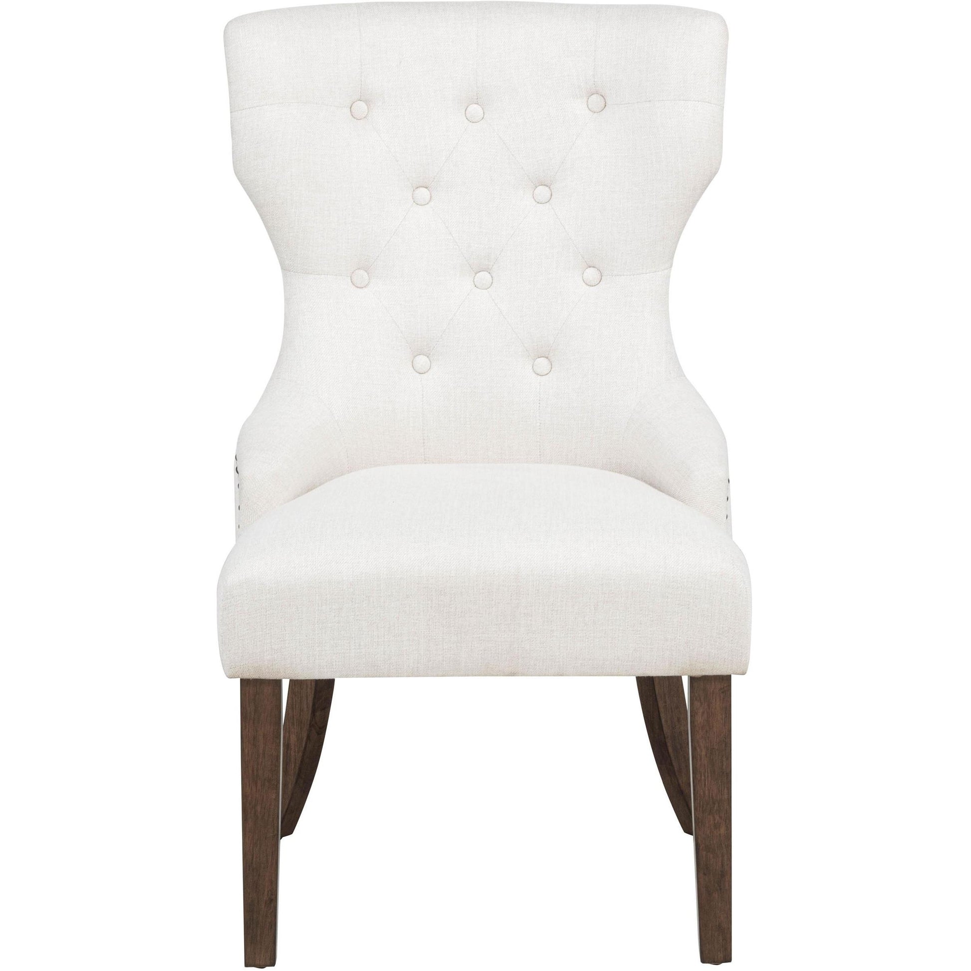  Coaster Furniture Baney 104507DOK Fabric Upholstered Dining Side Chair - Cream/Dark Oak IMAGE 3