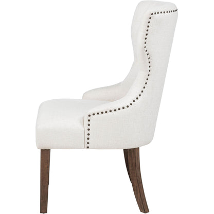  Coaster Furniture Baney 104507DOK Fabric Upholstered Dining Side Chair - Cream/Dark Oak IMAGE 5