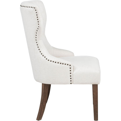  Coaster Furniture Baney 104507DOK Fabric Upholstered Dining Side Chair - Cream/Dark Oak IMAGE 9