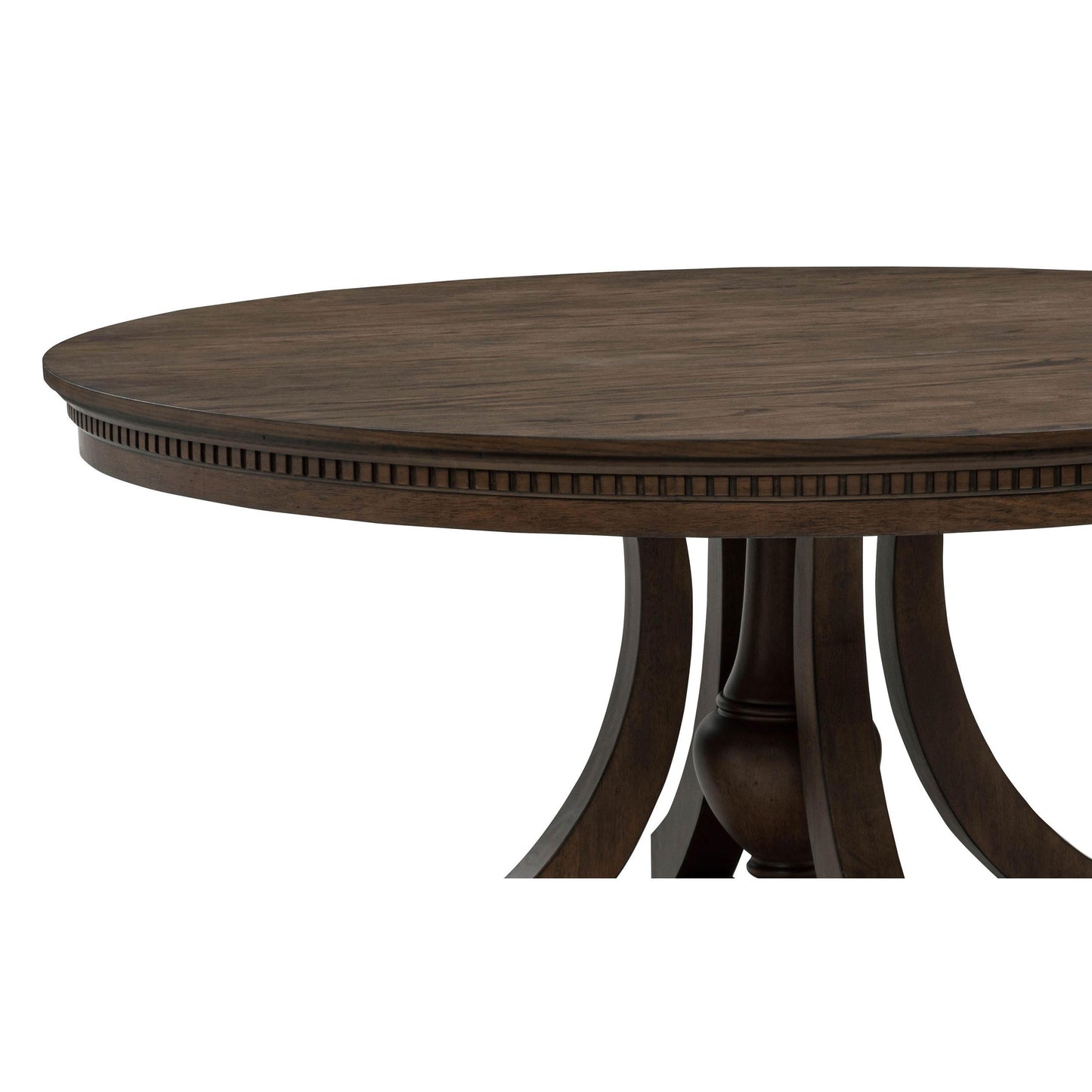  Coaster Furniture Ridgewell 104600 Round Pedestal Dining Table - Dark Oak IMAGE 5