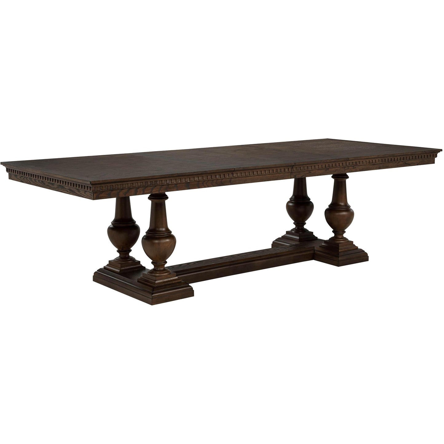  Coaster Furniture Ridgewell 104601 Rectangular Trestle Dining Table - Dark Oak IMAGE 1