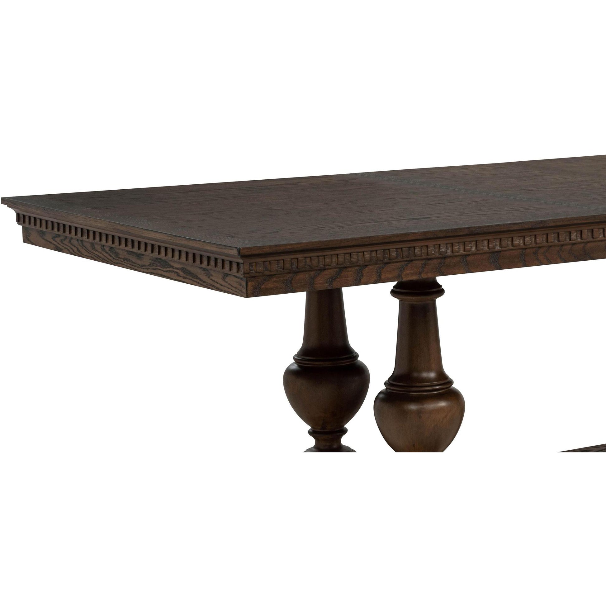 Coaster Furniture Ridgewell 104601 Rectangular Trestle Dining Table - Dark Oak IMAGE 12