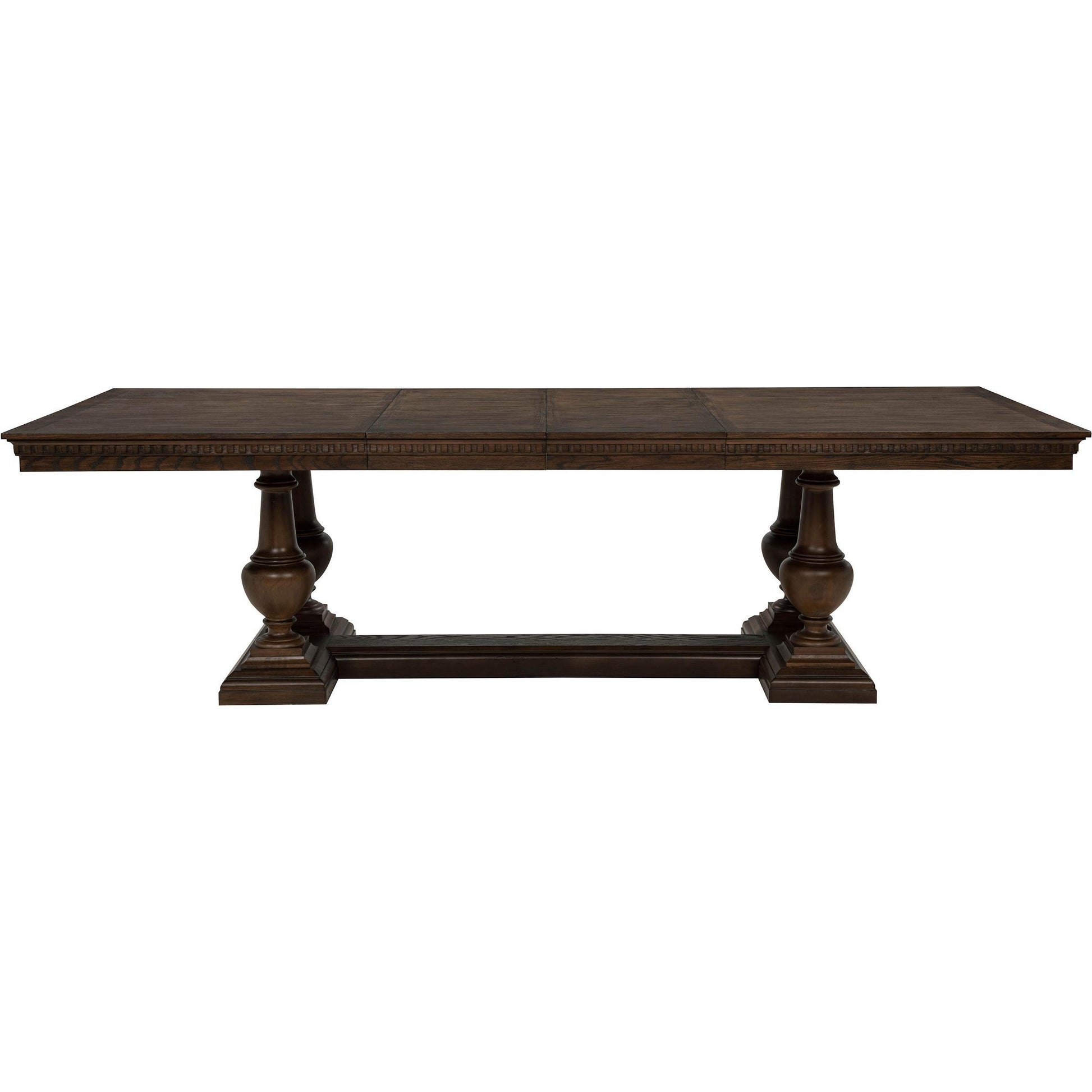  Coaster Furniture Ridgewell 104601 Rectangular Trestle Dining Table - Dark Oak IMAGE 4
