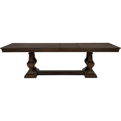  Coaster Furniture Ridgewell 104601 Rectangular Trestle Dining Table - Dark Oak IMAGE 4