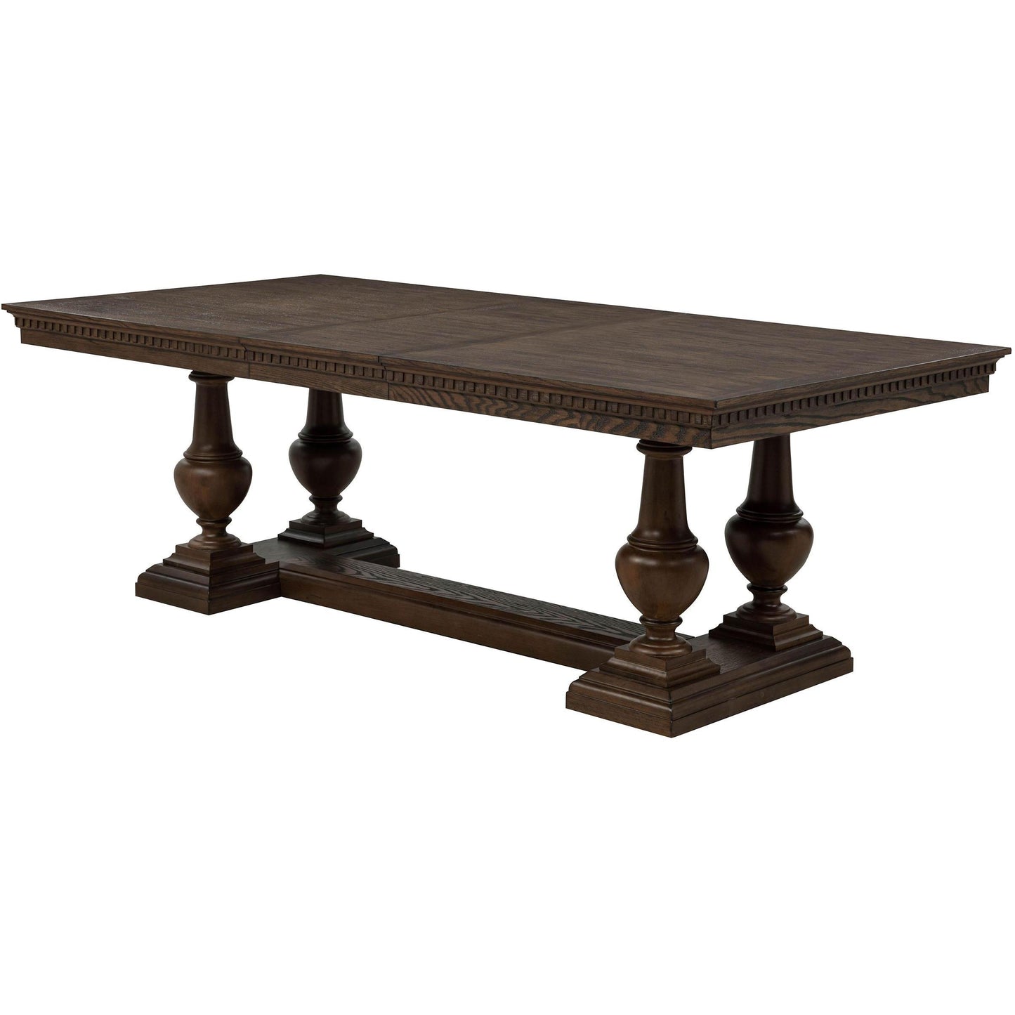  Coaster Furniture Ridgewell 104601 Rectangular Trestle Dining Table - Dark Oak IMAGE 6