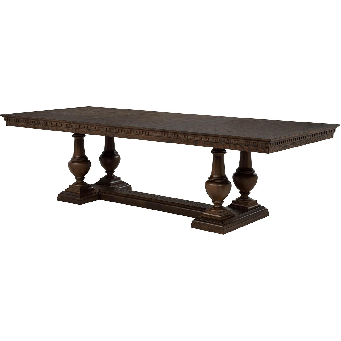  Coaster Furniture Ridgewell 104601 Rectangular Trestle Dining Table - Dark Oak IMAGE 7