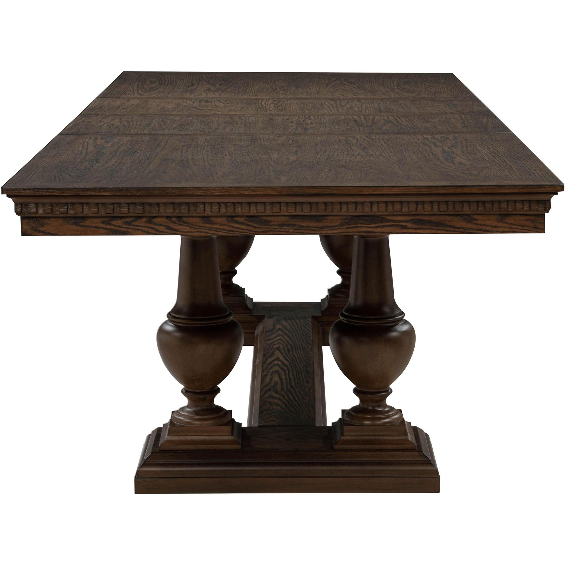  Coaster Furniture Ridgewell 104601 Rectangular Trestle Dining Table - Dark Oak IMAGE 8