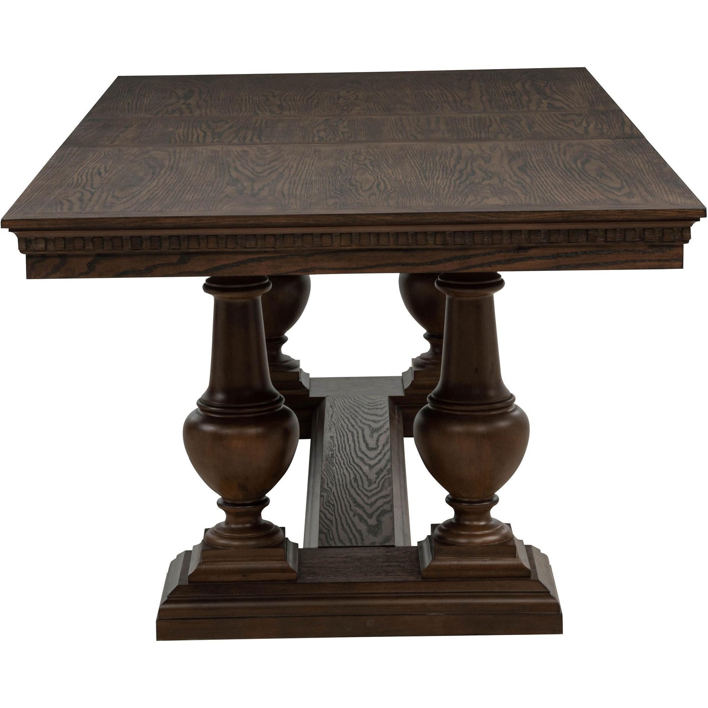  Coaster Furniture Ridgewell 104601 Rectangular Trestle Dining Table - Dark Oak IMAGE 9