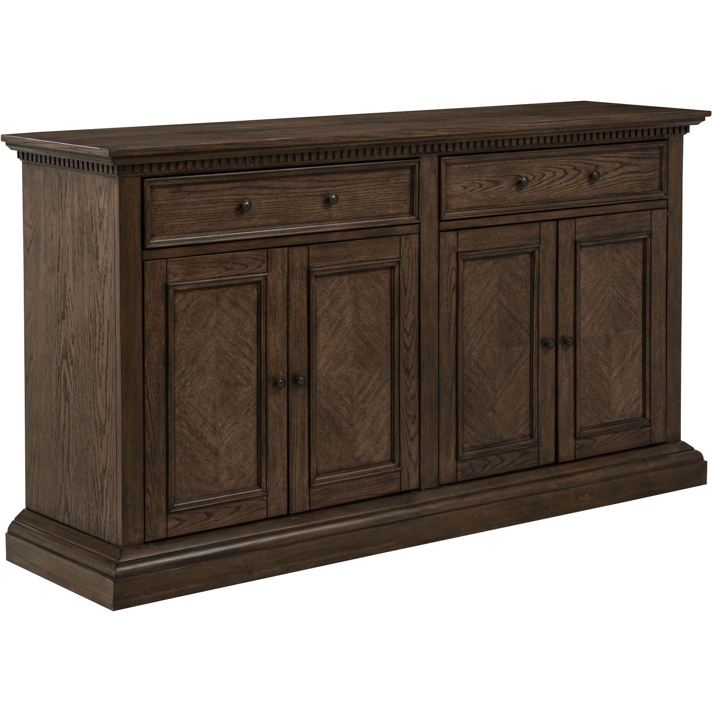  Coaster Furniture Ridgewell 104605 2-drawer 4-door Dining Server - Dark Oak IMAGE 1