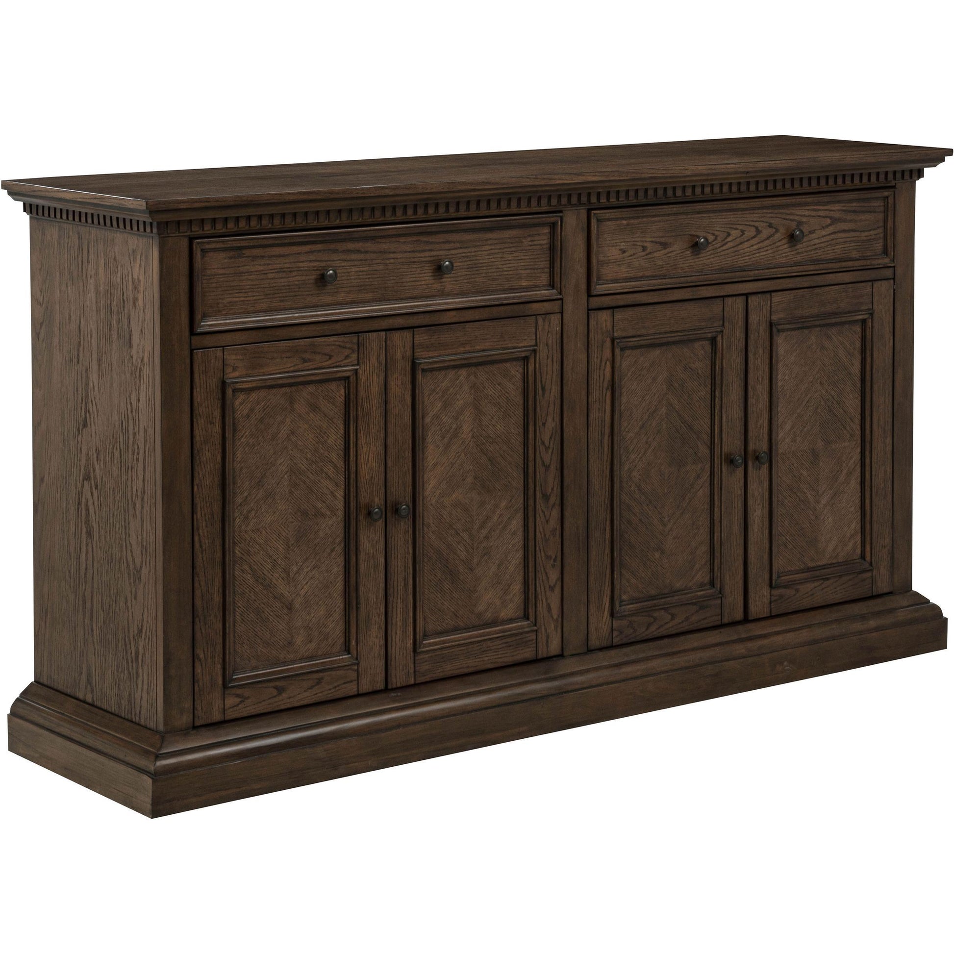  Coaster Furniture Ridgewell 104605 2-drawer 4-door Dining Server - Dark Oak IMAGE 1