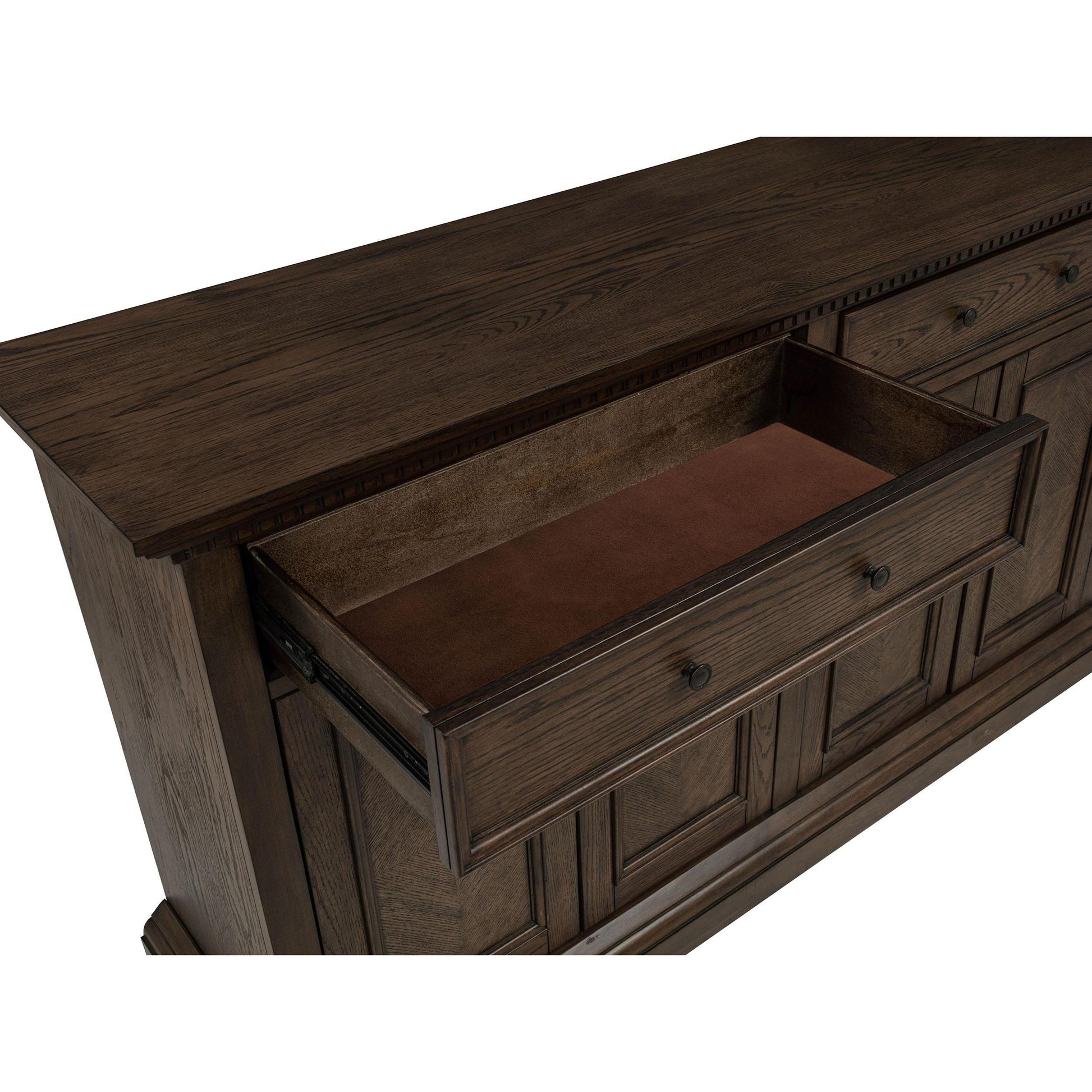 Coaster Furniture Ridgewell 104605 2-drawer 4-door Dining Server - Dark Oak IMAGE 11