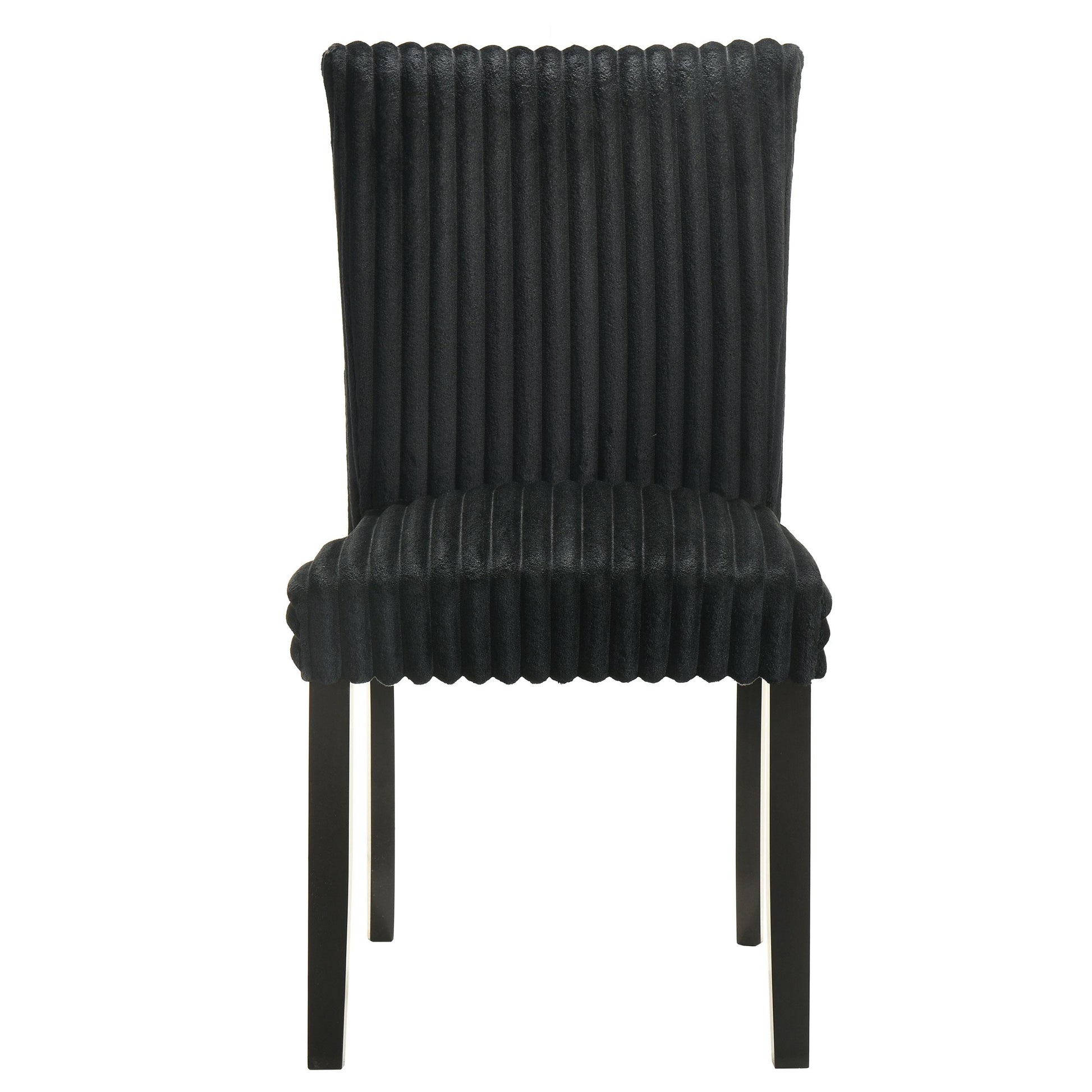  Coaster Furniture Dermott 106512BLK Set of 2 Upholstered Parson Dining Side Chair - Black IMAGE 2