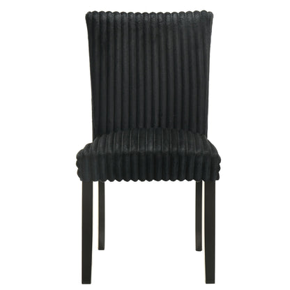  Coaster Furniture Dermott 106512BLK Set of 2 Upholstered Parson Dining Side Chair - Black IMAGE 2
