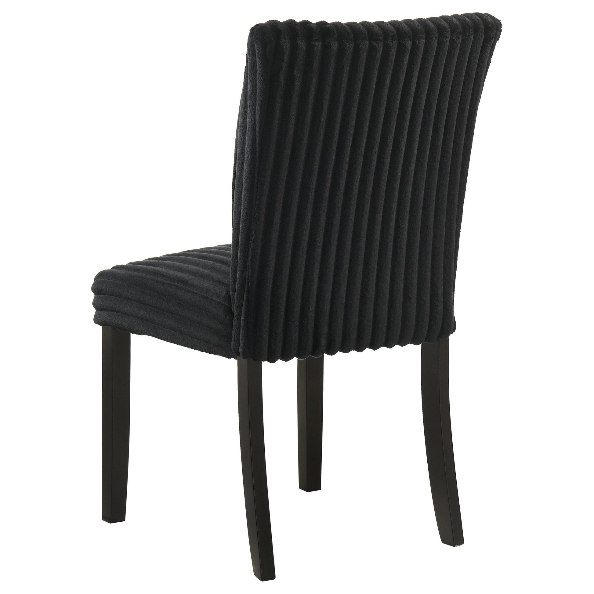  Coaster Furniture Dermott 106512BLK Set of 2 Upholstered Parson Dining Side Chair - Black IMAGE 3