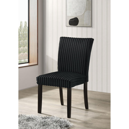  Coaster Furniture Dermott 106512BLK Set of 2 Upholstered Parson Dining Side Chair - Black IMAGE 4