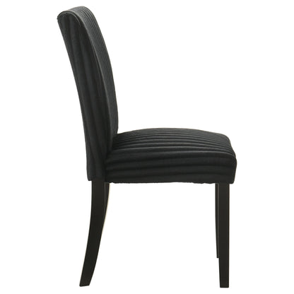  Coaster Furniture Dermott 106512BLK Set of 2 Upholstered Parson Dining Side Chair - Black IMAGE 8