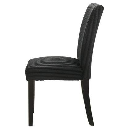  Coaster Furniture Dermott 106512BLK Set of 2 Upholstered Parson Dining Side Chair - Black IMAGE 9