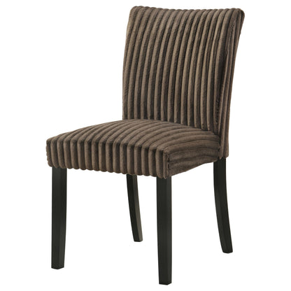  Coaster Furniture Dermott 106512CH Set of 2 Upholstered Parson Dining Side Chair - Chocolate IMAGE 5