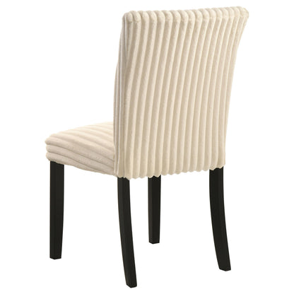  Coaster Furniture Dermott 106512CRM Set of 2 Upholstered Parson Dining Side Chair - Cream IMAGE 2