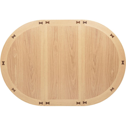  Coaster Furniture Lavon 106620 Oval 60-inch Wood Extension Leaf Dining Table - Light Oak IMAGE 11