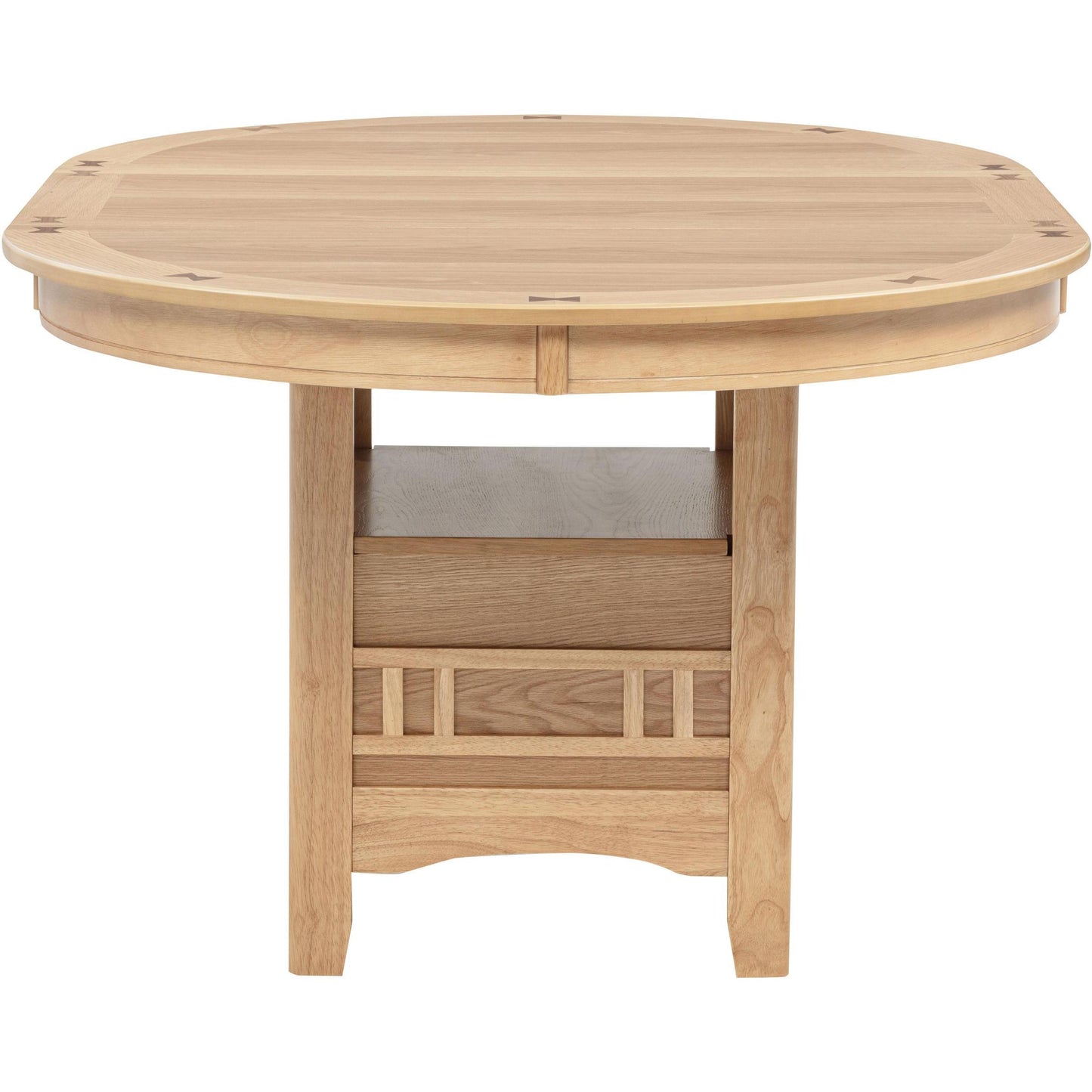  Coaster Furniture Lavon 106620 Oval 60-inch Wood Extension Leaf Dining Table - Light Oak IMAGE 7