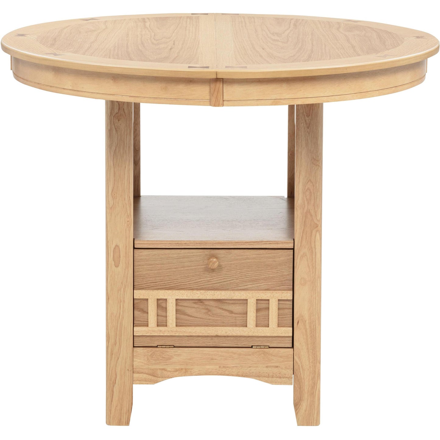  Coaster Furniture Lavon 106628 Oval 60-inch Counter Height Extension Dining Table - Light Oak IMAGE 6