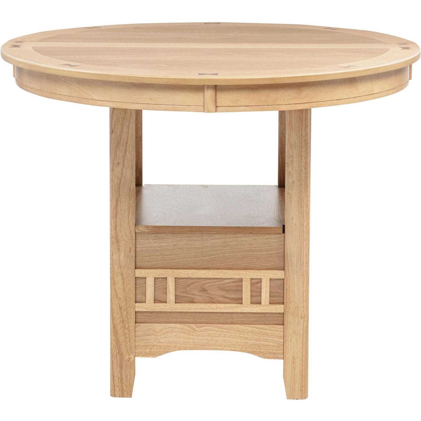  Coaster Furniture Lavon 106628 Oval 60-inch Counter Height Extension Dining Table - Light Oak IMAGE 8