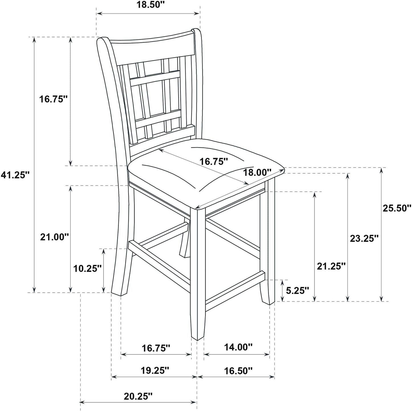  Coaster Furniture Lavon 106629 Set of 2 Wood Counter Height Dining Chair - Linen/Light Oak IMAGE 14