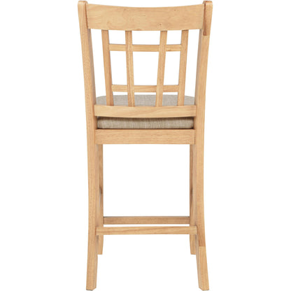  Coaster Furniture Lavon 106629 Set of 2 Wood Counter Height Dining Chair - Linen/Light Oak IMAGE 8