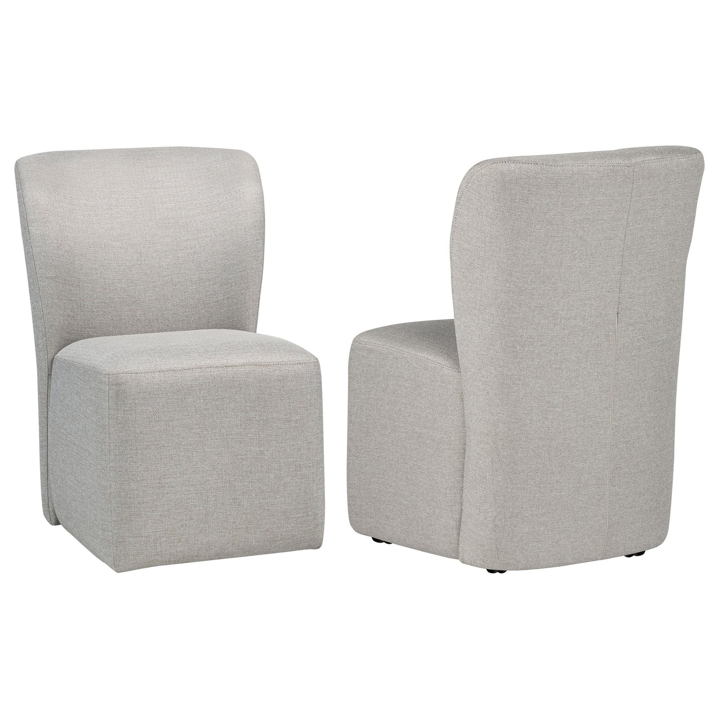  Coaster Furniture Jaelynn 107052BEI Set of 2 Upholstered Parsons Dining Side Chair - Beige IMAGE 2