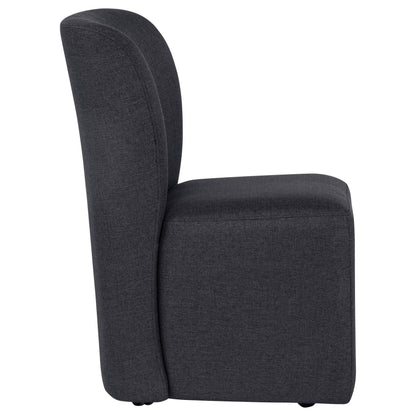  Coaster Furniture Jaelynn 107052CHAR Set of 2 Upholstered Parsons Dining Side Chair - Charcoal IMAGE 2
