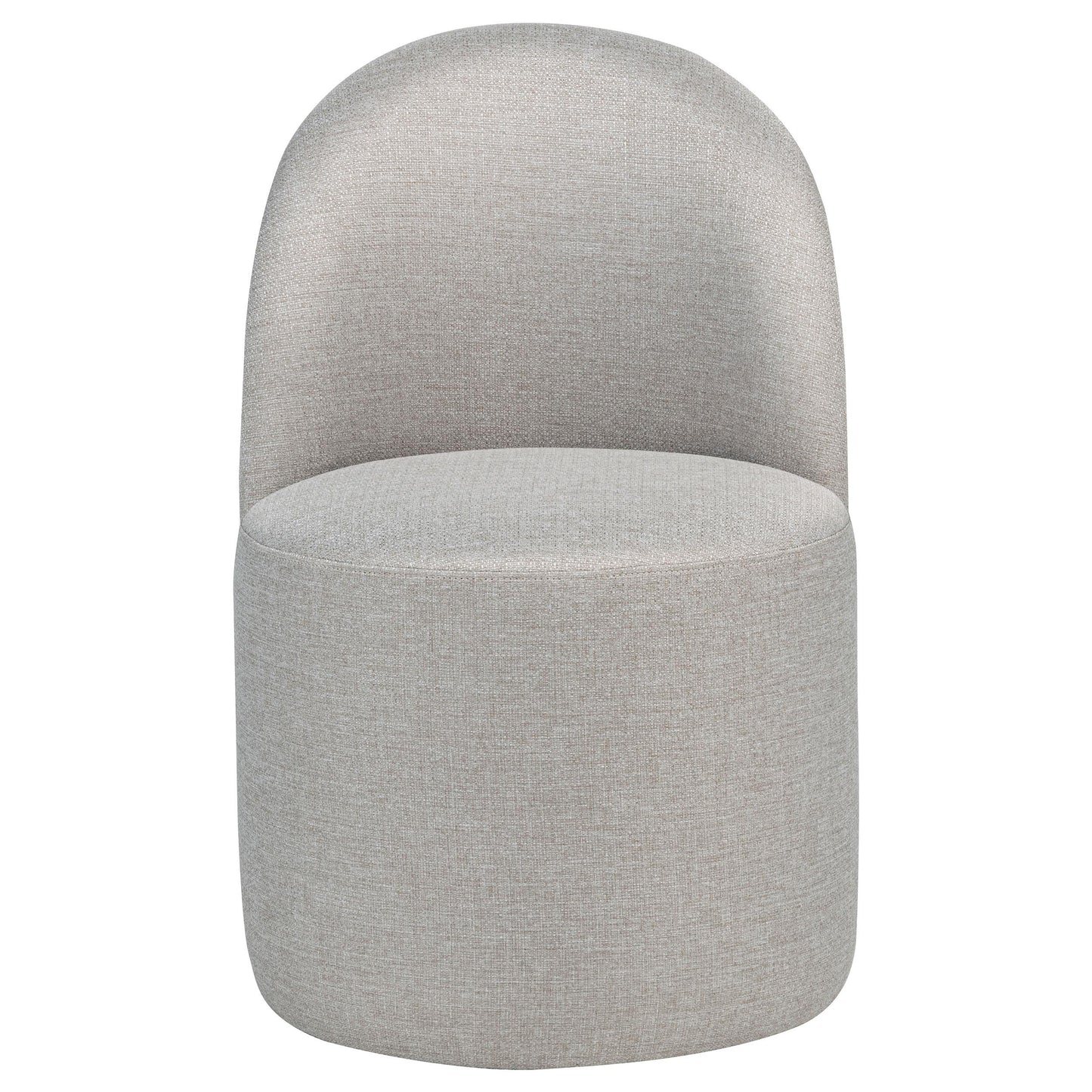  Coaster Furniture Aubrey 107062BEI Set of 2 Upholstered Barrel Dining Side Chair - Beige IMAGE 2