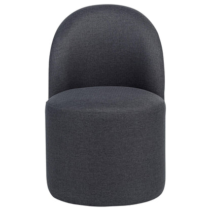  Coaster Furniture Aubrey 107062CHAR Set of 2 Upholstered Barrel Dining Side Chair - Charcoal IMAGE 2