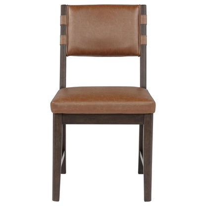  Coaster Furniture Tegan 107072 Set of 2 Faux Leather Upholstered Dining Side Chair - Cognac IMAGE 8