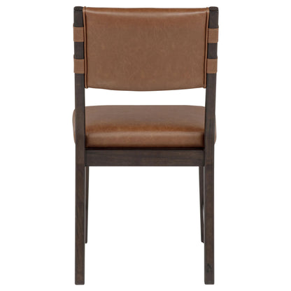  Coaster Furniture Tegan 107072 Set of 2 Faux Leather Upholstered Dining Side Chair - Cognac IMAGE 9