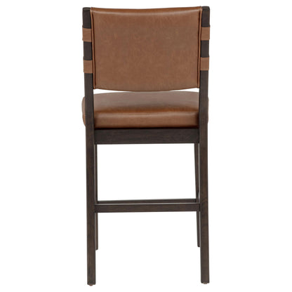  Coaster Furniture Tegan 107079 Set of 2 Faux Leather Upholstered Counter Height Chair - Cognac IMAGE 7